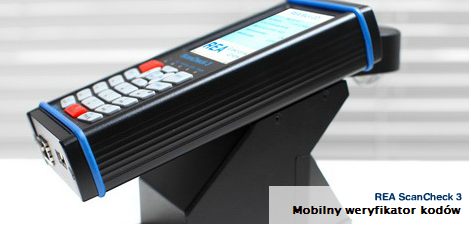 Przenośny mobilny Weryfikator kodów kreskowych REA SCANCHECK 3 Weryfikator kodów kreskowych REA SCANCHECK 3 analizę kodu metodą tradycyjną oraz CEN/ANSI/ISO zgodnie z normą ISO/IEC 15416